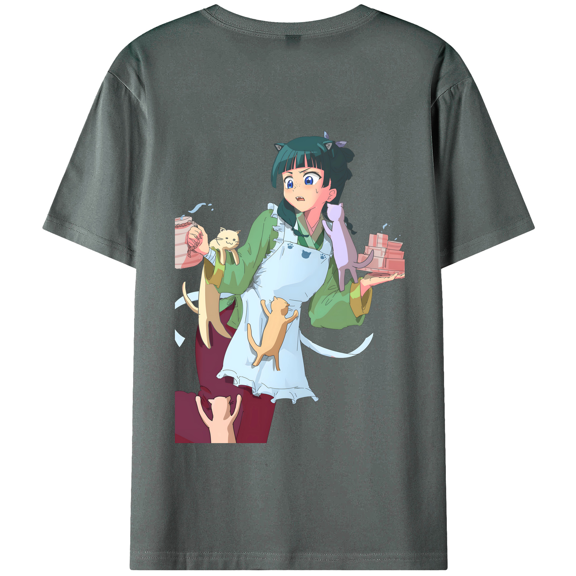 （画像用） 薬屋のひとりごと The Apothecary Diaries 綿100％ メンズ半袖Tシャツ（バックプリント） 通気性